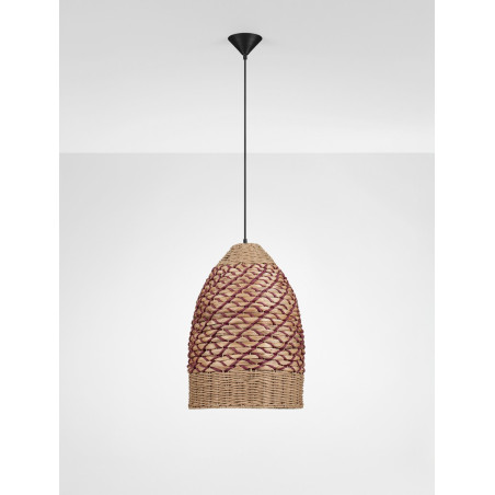 Lampa wisząca boho Pimam | Brązowo-czerwona | Decolab24