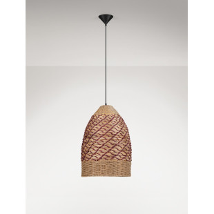Lampa wisząca boho Pimam | Brązowo-czerwona | Decolab24