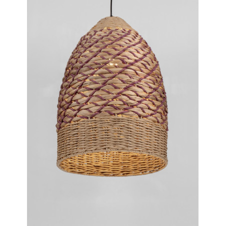 Lampa wisząca boho Pimam | Brązowo-czerwona | Decolab24