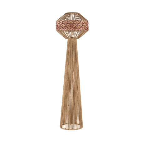 Lampa boho stojąca Lira | Brązowo-czerwona | Decolab24