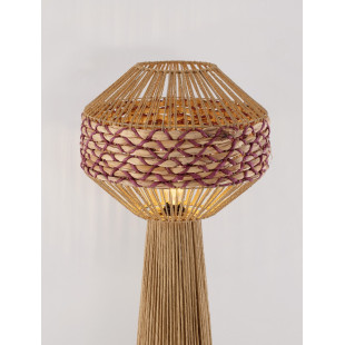 Lampa boho stojąca Lira | Brązowo-czerwona | Decolab24