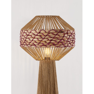 Lampa boho stojąca Lira | Brązowo-czerwona | Decolab24