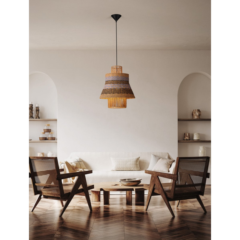 Lampa Wisząca Boho Danme | Brązowo-Niebieska | Decolab24