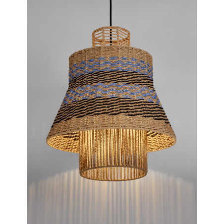 Lampa Wisząca Boho Danme | Brązowo-Niebieska | Decolab24