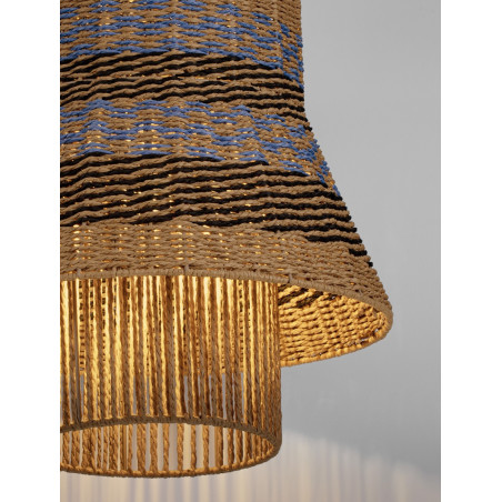 Lampa Wisząca Boho Danme | Brązowo-Niebieska | Decolab24