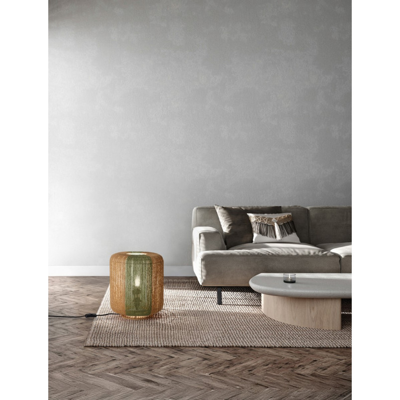 Lampa boho Limia | Brązowo-zielona, 33cm | Decolab24