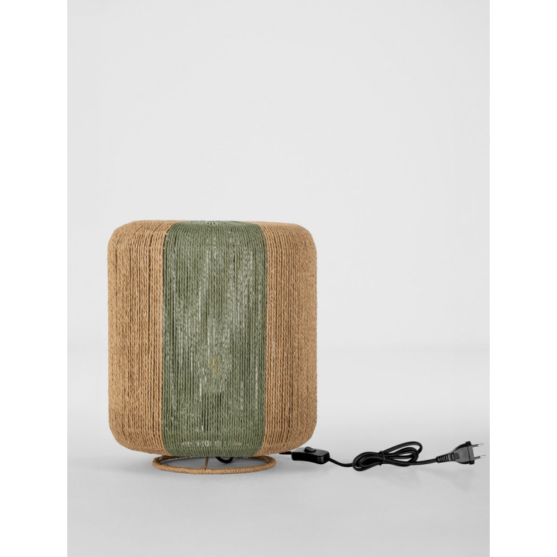 Lampa boho Limia | Brązowo-zielona, 33cm | Decolab24