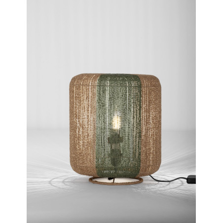 Lampa boho Limia | Brązowo-zielona, 33cm | Decolab24