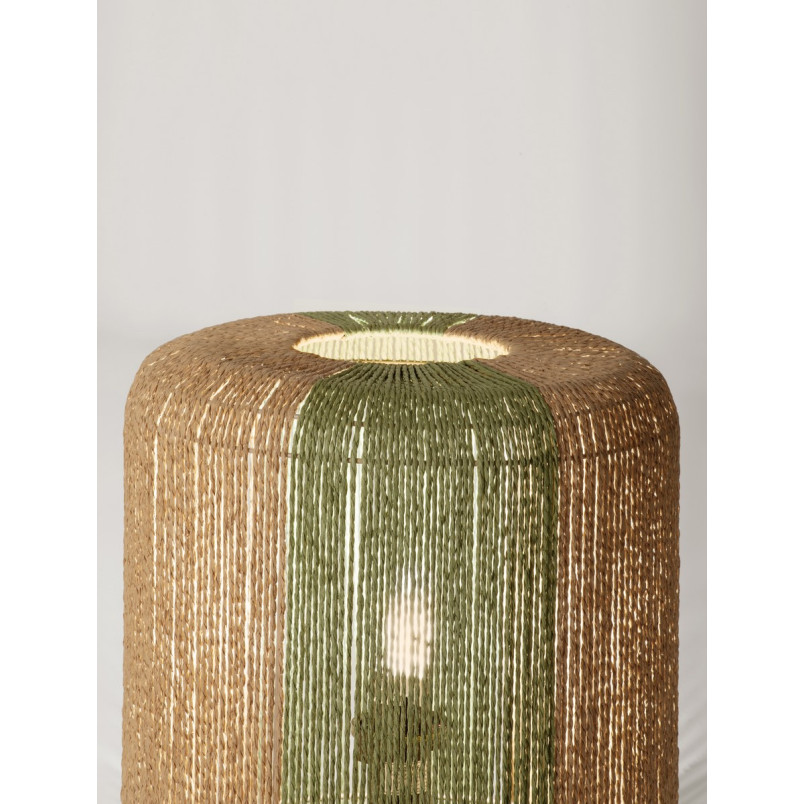 Lampa boho Limia | Brązowo-zielona, 33cm | Decolab24