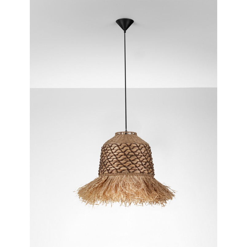Lampa boho Lorseo | Wisząca rafia 37cm - Decolab24