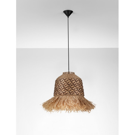 Lampa boho Lorseo | Wisząca rafia 37cm - Decolab24