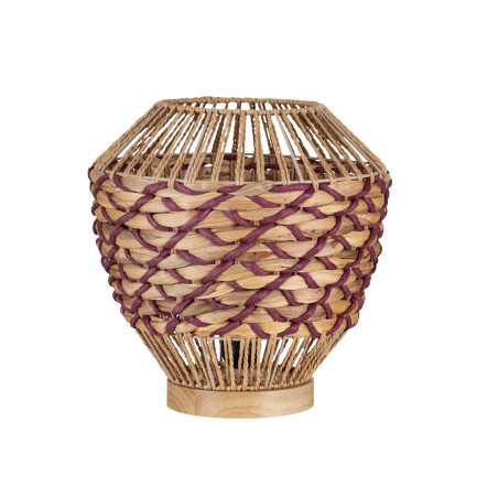 Lampa stołowa boho Coja | Drewno, trawa morska | Decolab24