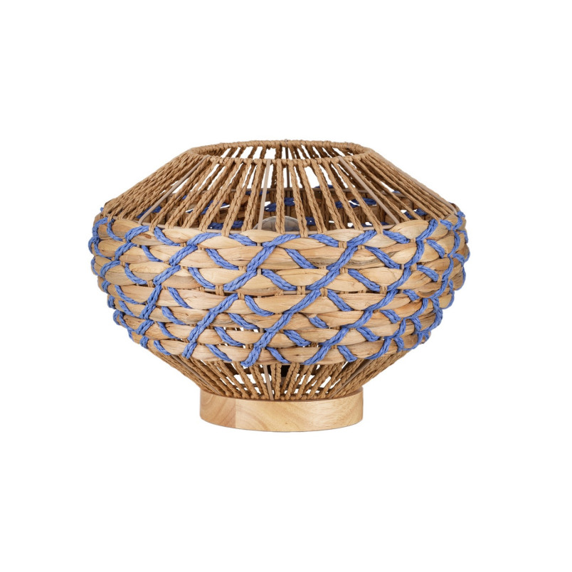 Lampa stołowa boho Coja | Brązowo-niebieska | Decolab24