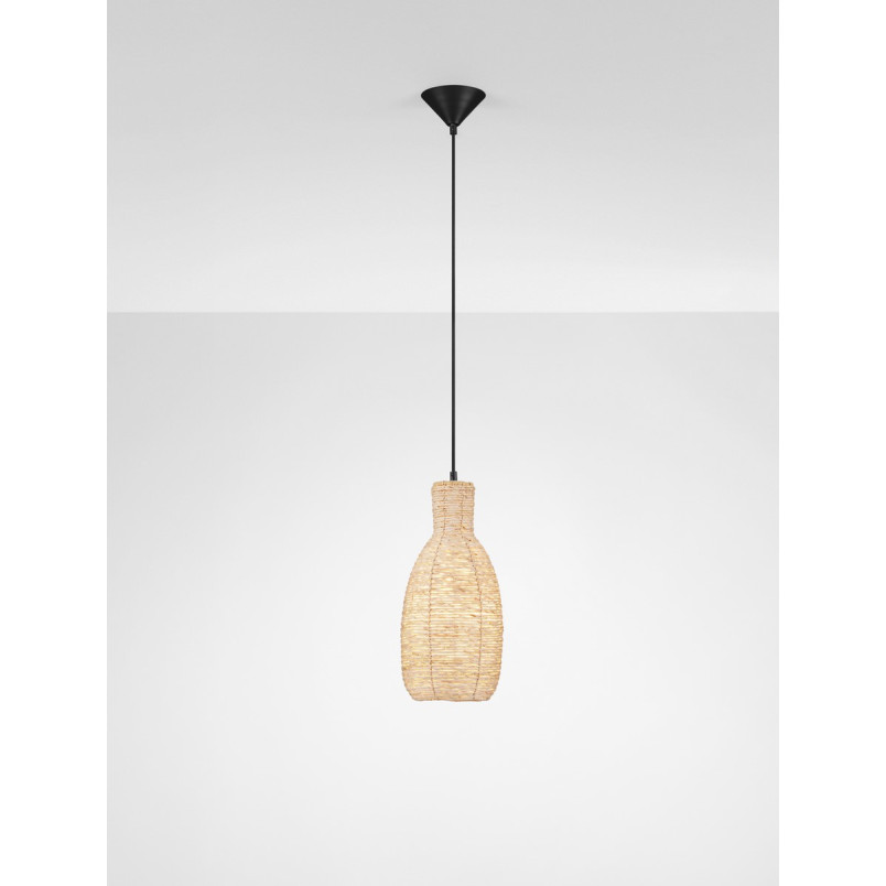 Lampa wisząca boho Nao - sznurkowa, drewno | Decolab24