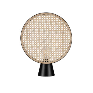 Lampa stołowa boho rattanowa Decolab24 | Styl Japandi
