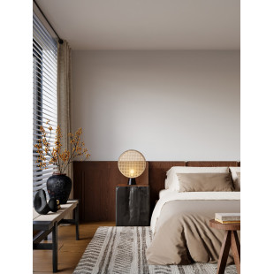Lampa stołowa boho rattanowa Decolab24 | Styl Japandi