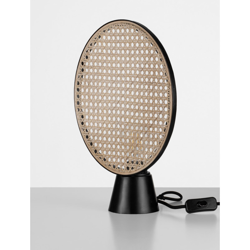 Lampa stołowa boho rattanowa Decolab24 | Styl Japandi