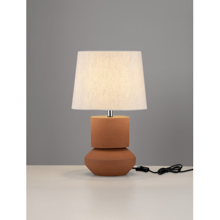 Lampa Mizu beżowa - Stylowa lampa stołowa | Decolab24