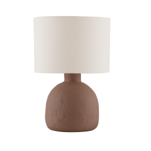 Lampa stołowa Persen | Beżowo-brązowa, styl Japandi - Decolab24