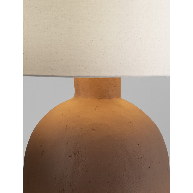 Lampa stołowa Persen | Beżowo-brązowa, styl Japandi - Decolab24