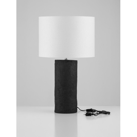 Lampa stołowa Japandi Rorn - Biało-czarna | Decolab24