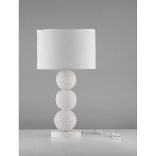 Lampa stołowa Japandi Mocashi | Biała, 30cm | Decolab24