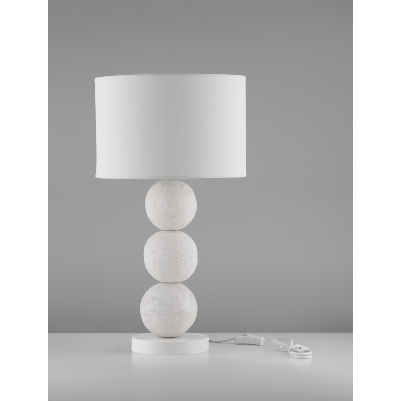 Lampa stołowa Japandi Mocashi | Biała, 30cm | Decolab24