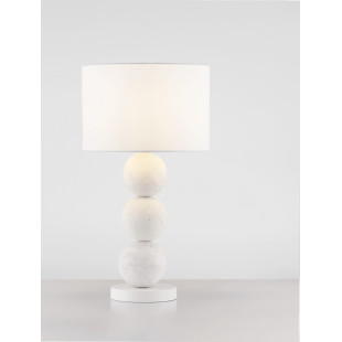 Lampa stołowa Japandi Mocashi | Biała, 30cm | Decolab24