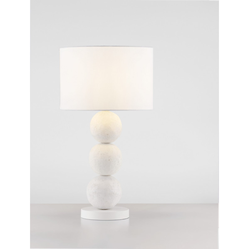 Lampa stołowa Japandi Mocashi | Biała, 30cm | Decolab24