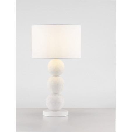 Lampa stołowa Japandi Mocashi | Biała, 30cm | Decolab24