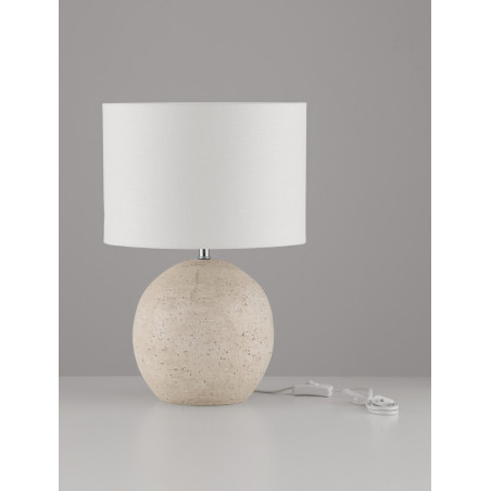 Lampa Japandi Migona: Biało-beżowa, idealna na nocną - Decolab24