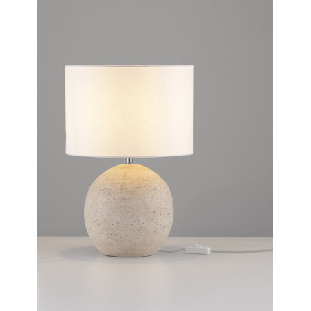 Lampa Japandi Migona: Biało-beżowa, idealna na nocną - Decolab24