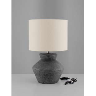 Lampa stołowa Japandi Gampel - Beżowo-szara | Decolab24