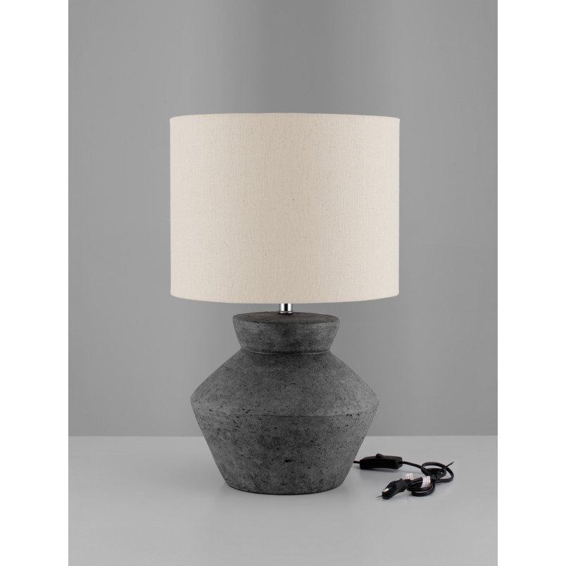 Lampa stołowa Japandi Gampel - Beżowo-szara | Decolab24