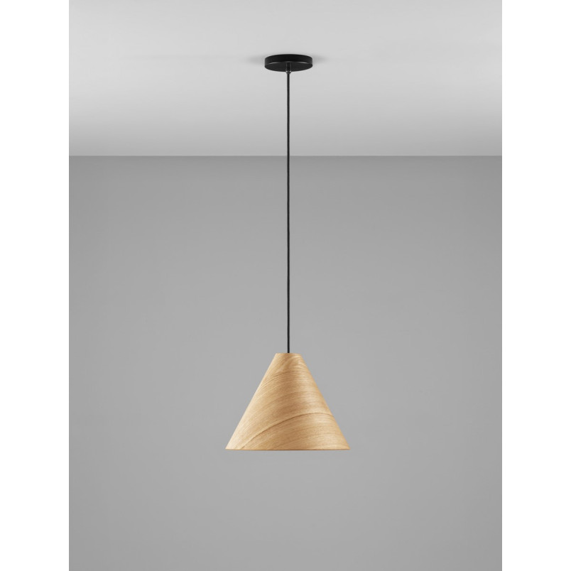 Lampa wisząca drewniana Elysian 30cm | Skandynawski Design