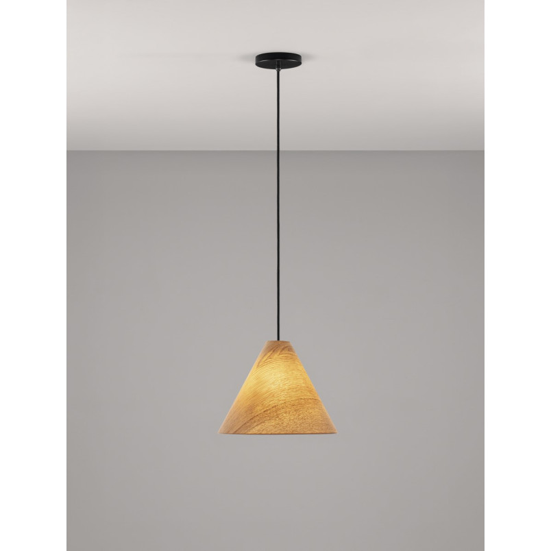 Lampa wisząca drewniana Elysian 30cm | Skandynawski Design