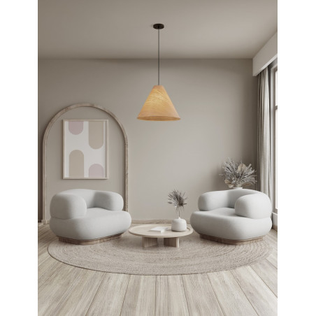 Lampa wisząca drewniana Elysian 45cm | Skandynawski design