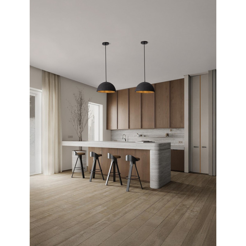 Lampa wisząca japandi czarna Mulcat 32cm | Decolab24