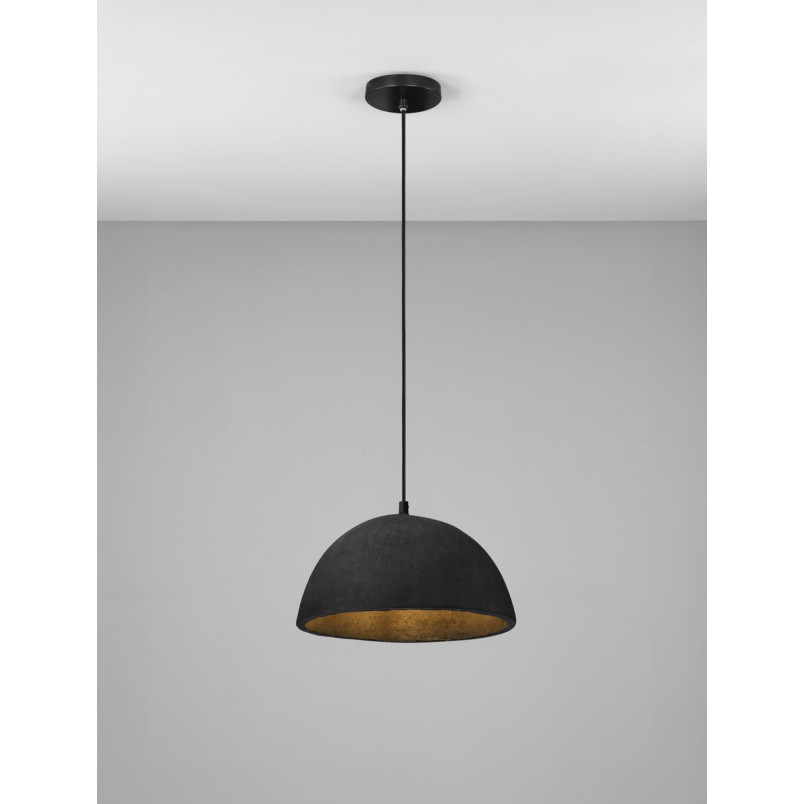 Lampa wisząca japandi czarna Mulcat 32cm | Decolab24