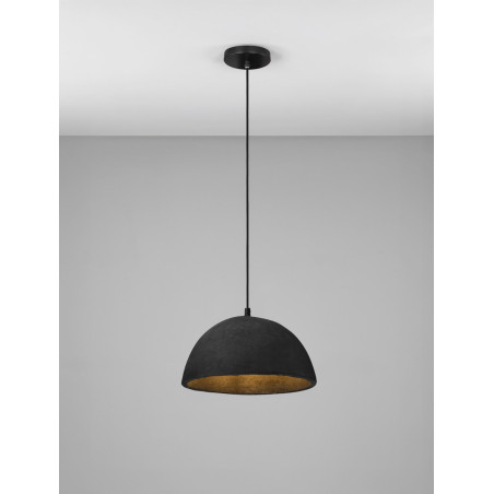 Lampa wisząca japandi czarna Mulcat 32cm | Decolab24