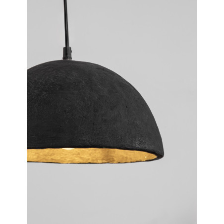 Lampa wisząca japandi czarna Mulcat 32cm | Decolab24