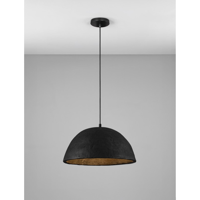 Lampa wisząca Japandi czarna MULCAT - Decolab24