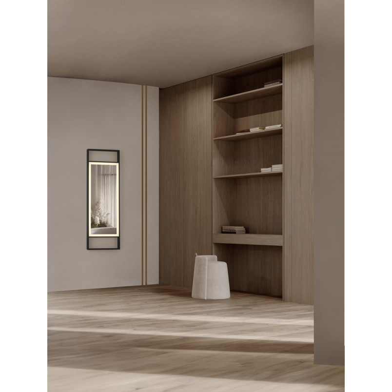 Lustro LED Dolipe 120x40cm - Czarne, Dotyk, IP44 | Decolab24