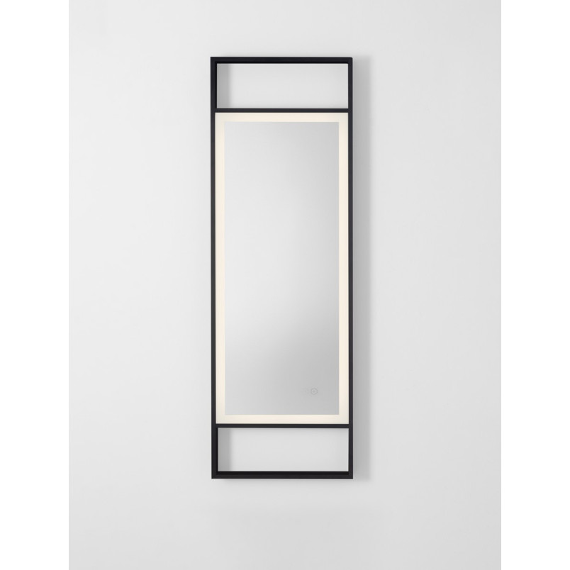 Lustro LED Dolipe 120x40cm - Czarne, Dotyk, IP44 | Decolab24
