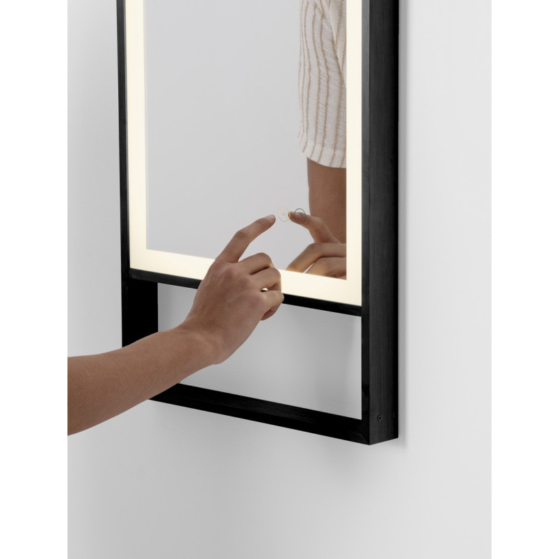 Lustro LED Dolipe 120x40cm - Czarne, Dotyk, IP44 | Decolab24