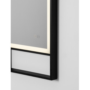 Lustro LED Dolipe 120x40cm - Czarne, Dotyk, IP44 | Decolab24