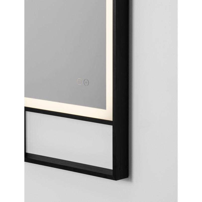 Lustro LED Dolipe 120x40cm - Czarne, Dotyk, IP44 | Decolab24