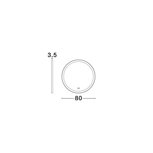 Lustro Łazienkowe Okrągłe LED 80cm - Decolab24