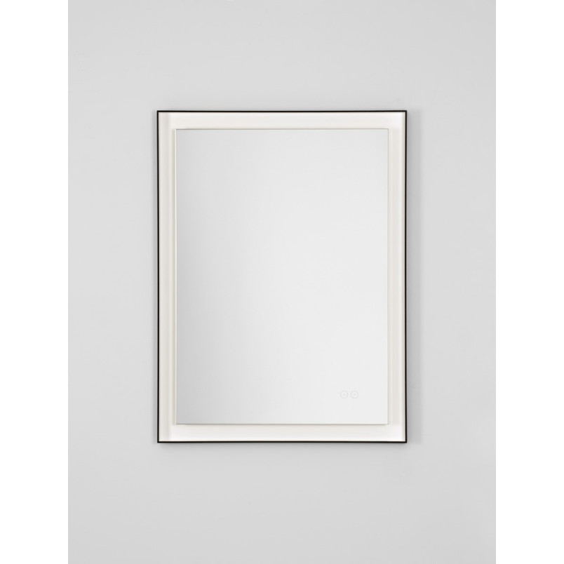 Lustro LED 80x60 czarne do łazienki Dipaca - Decolab24