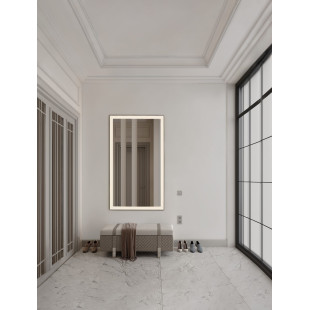 Lustro LED 120x70 - Dipaca, czarna rama - Decolab24